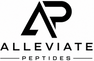 Alleviate Peptides logo featuring a stylized black 'AP' monogram above the text 'ALLEViate PEPTIDES' on a plain white background.